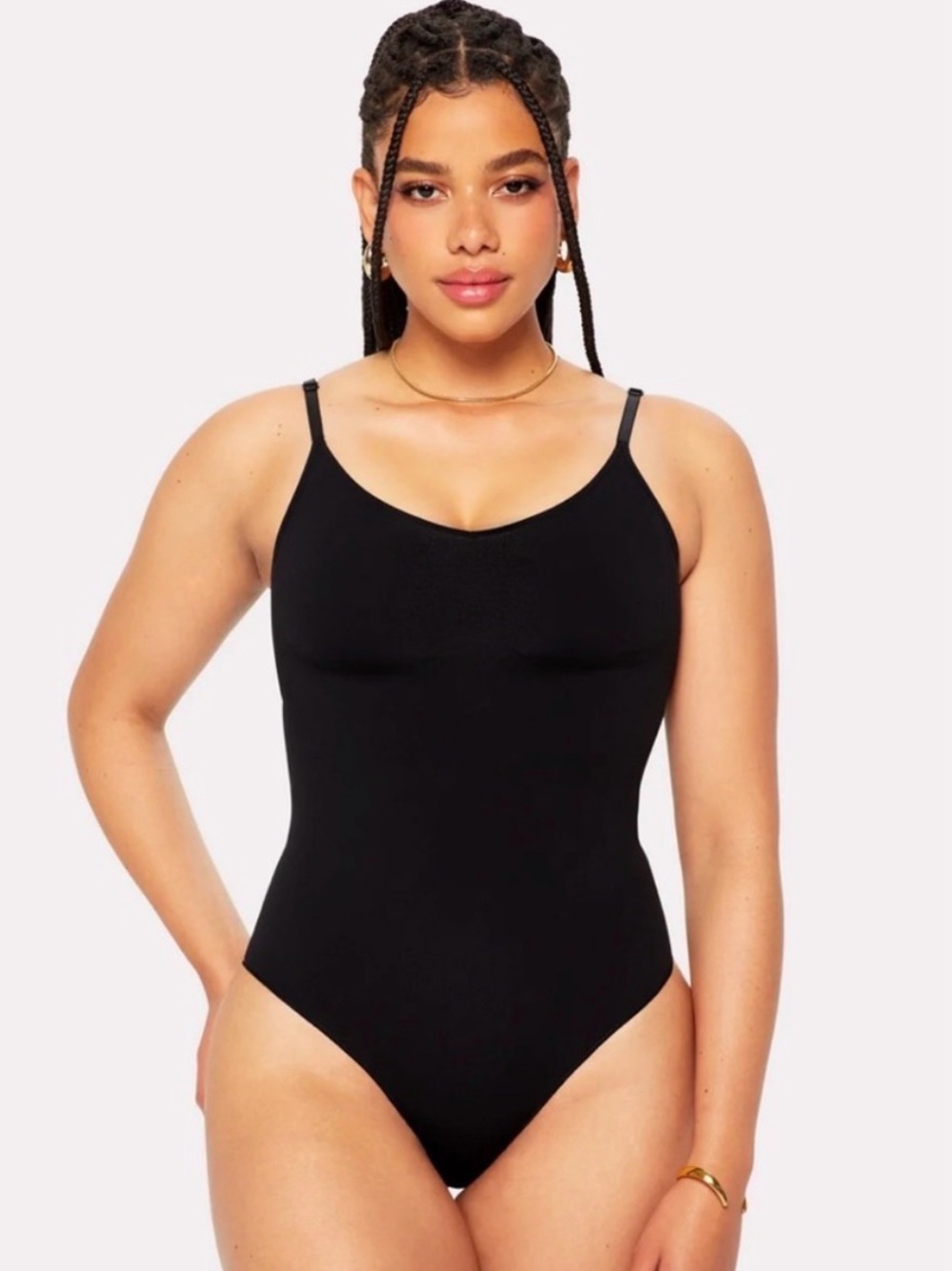 Black Scoop Neck Bodysuit set of 2